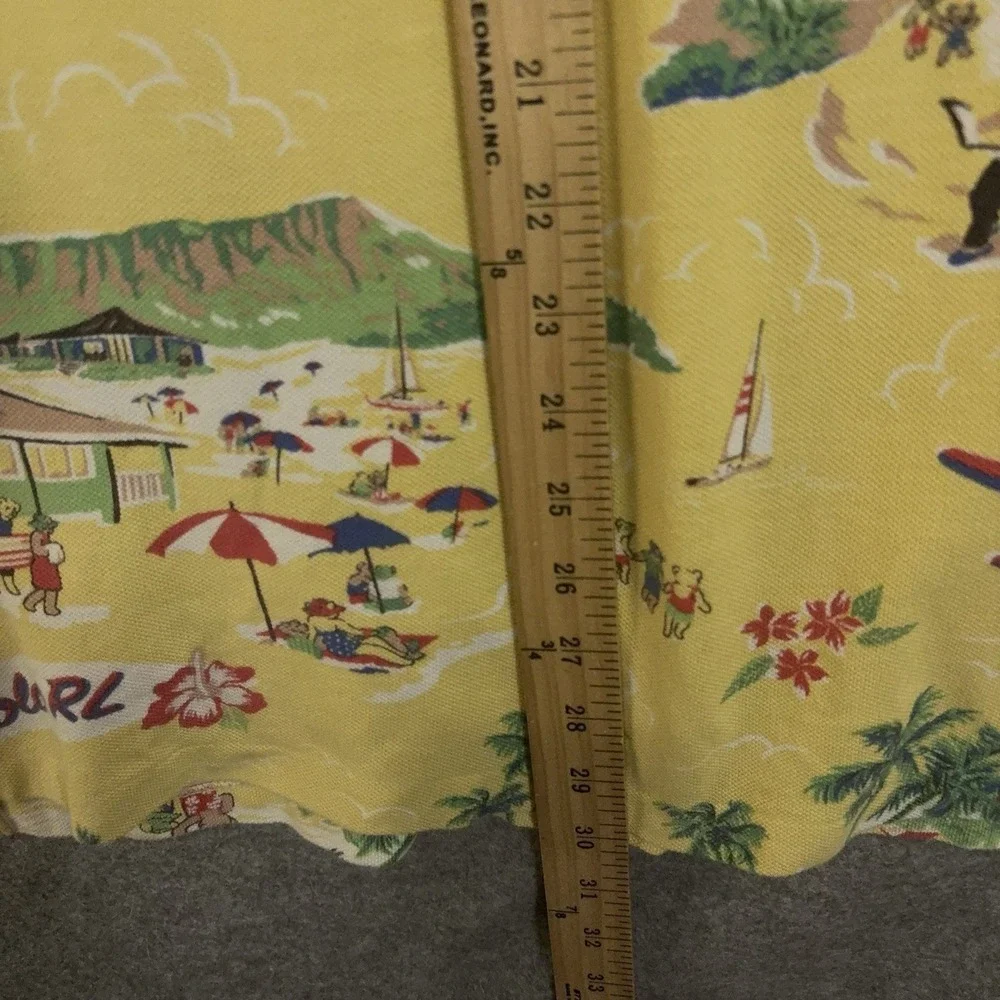 Polo Ralph Lauren Polo Bear Polo Shirt Mens XL Yellow Aloha Cotton